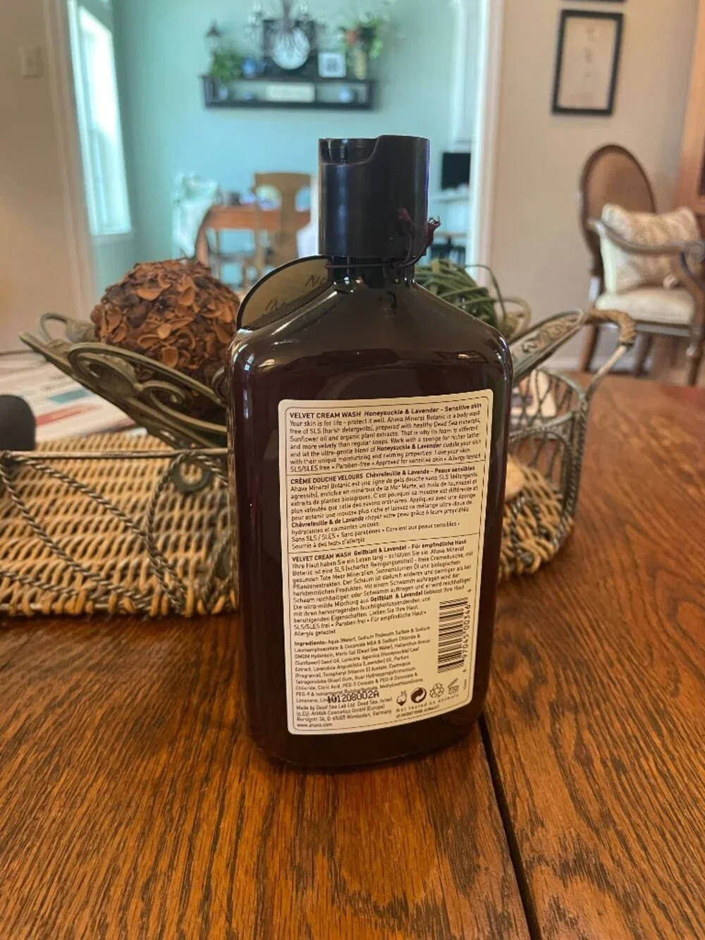 New AHAVA Mineral Botanic Velvet Cream Wash - Honeysuckle & Lavender 17 oz/500 m